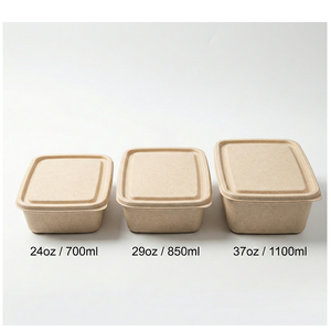 Contenedor Rectangular Biodegradable de Bambú con Sello de Silicona a Prueba de Fugas, Lonchera para Oficina, Escuela y Picnic al Aire Libre - Product Image 2