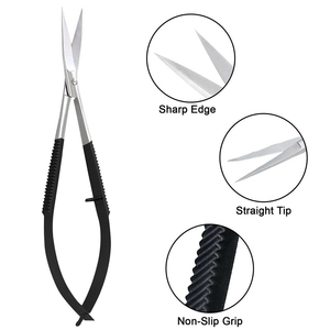 High Quality Stainless Steel Curved Spring Scissors Professional Hole Cuticle <b>Thread</b> <b>Cutter</b> Embroidery Snipps Precision Craft - Product Image 4