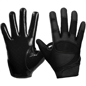 Youth Stretch Fit Custom Design Non-Slip <b>Touchscreen</b> Compatible American Football Receivers <b>Gloves</b> Team Logo Outdoor Sports - Product Image 1