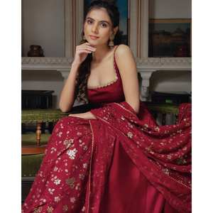 Vestidos de Noche de Diseñador, Elegantes Vestidos de Fiesta con Falda y Dupatta - Product Image 3