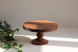 Support à gâteau rond en bois fait main (2 pièces) – Présentoir décoratif écologique pour desserts, mariages, anniversaires et fêtes - Product Image 6