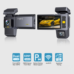 Hot bán 3.2 inch IPS màn hình Dash Cam 4K + 1080P + 1080P Xe DVR Wifi GPS vòng lặp ghi âm 24 giờ bãi đậu xe màn hình ổ đĩa ghi âm - Product Image 3