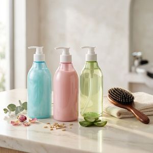 ขวดปั๊มโลชั่นพลาสติก PET ทรงกลม ขนาด 400 มล. สีใส ฟ้า ชมพู เหลือง สำหรับแชมพู ครีมอาบน้ำ บรรจุภัณฑ์เครื่องสำอาง โรงงานเวียดนาม - Product Image 4