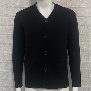 <b>Men's</b> Casual <b>Long</b> Sleeve Solid Knitting <b>Cardigan</b> Sweater V Neck Outerwear Button Zipper Thin Winter Jackets Tops - Product Image 2