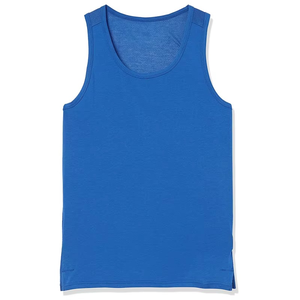 Men Solid Color O-Neck Knitted Tank Top Casual Style Breathable Sleeveless <b>Vest</b> Blue Polyester Material - Product Image 6