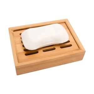 Porte-savon en bambou avec fentes de drainage, design minimaliste écologique pour la salle de bain - Product Image 3