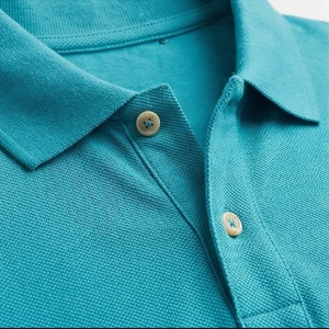 Men's <b>Turquoise</b> Short Sleeve Polo <b>Shirt</b> Solid Knitted Casual Regular Fit Button Design - Product Image 4