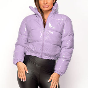 Nouveau style – Manteau court matelassé pour femme, en toile tricotée imprimée, en peau de mouton, imperméable, coupe-vent, épais et léger - Product Image 6