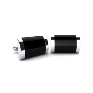 Boutons de manchette en acier inoxydable pour hommes avec rayures horizontales, bijoux formels - Product Image 5