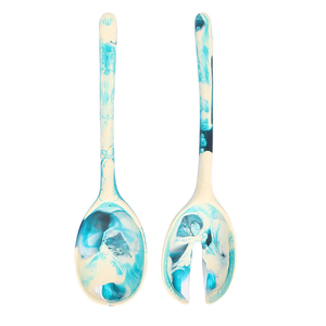 Latest Design Resin Salad Mixer Server with Mirror Polish Party Use Eco-Friendly Long Handle Salad Spoon Set for Home Kitchen - Product Image 1