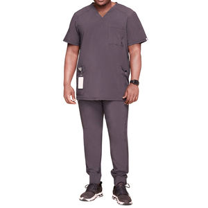 Summer Customized Men High Quality Medical Uniforms Men Short Sleeve Breathable Nurse Hospital <b>Scrubs</b> <b>Sets</b> - Product Image 1