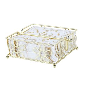 Elegant Dining Iron Napkin Basket For Refined <b>Table</b> Styling Providing Order And Decorative Charm - Product Image 1
