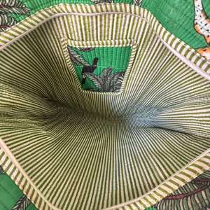 Sac fourre-tout en coton indien imprimé à la main, couleur unie, pour femme, avec fermeture éclair et chaînes, portable, été, automne, plage - Product Image 6