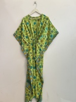 Robe kaftan en soie sari vintage indienne pour femmes, robe de nuit de luxe, robe maxi