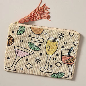 Porte-monnaie artisanal en perles pour le jour du match, pochette à monnaie perlée pour femmes et filles - Product Image 1