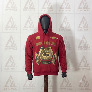Sweat à capuche polaire vintage pour homme, 100% coton épais, délavé à l'acide, doublé, vierge, personnalisable, de haute qualité, avec broderie - Product Image 2