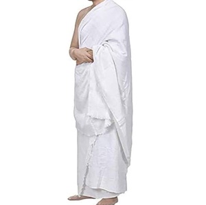 Lightweight Breathable 100% Cotton Towel Adults Ihrams Comfortable Soft Cotton <b>Men</b> Ihram Soft Anti-shrink Sleeveless Hajj Umrah - Product Image 1