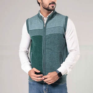 Suéteres de Punto con Cierre para Hombre a Precio de Mayoreo, Suéteres de Punto sin Mangas con Cierre para Hombre con Logotipo Impreso Personalizado - Product Image 3