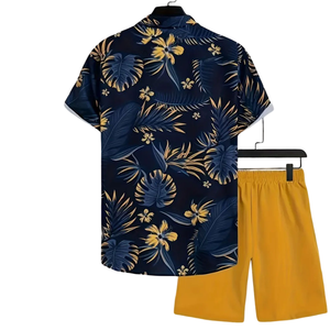 Conjunto de Verano 2026 para Hombre, Casual, Color Sólido, con Bolsillos, Cárdigan de Manga Corta, para Uso Diario - Product Image 2