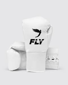 Guantes de Boxeo Blancos Personalizados de Cuero Vacuno Genuino de Alta Calidad OEM para Entrenamiento de Boxeo, Combate y Gimnasio - Product Image 1