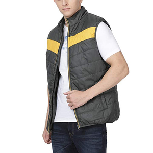 2026 Latest Wholesale High Quality Custom Made Mens Warm PU Leather Waterproof Polyester Wadding Puffer Vest <b>Quilted</b> Waistcoat - Product Image 2