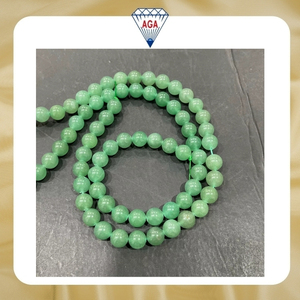 Cuentas de Aventurina Verde Natural, Lisas, Pulimentadas, Redondas, Hechas a Mano, para la Fabricación de Joyas, Pulseras, Venta al por Mayor - Product Image 6
