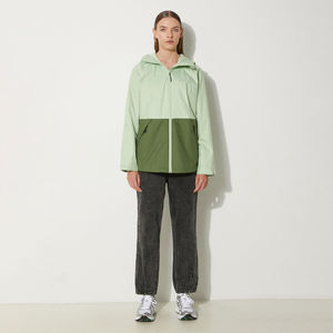 <b>Women</b> Hooded Color Blocked <b>Jacket</b> Full Sleeve Zipper Closure Lightweight Waterproof Minimalist <b>Spring</b> Outerwear - Product Image 5