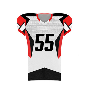 Ensemble de maillots de football américain personnalisés pour hommes, pantalon, impression du logo de l'équipe, sublimation, respirant, coupe-vent, vêtements de sport courts - Product Image 5