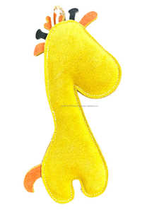 Jouet à mâcher pour chien en cuir suédé naturel écologique, girafe de dessin animé mignonne, durable, petite taille, pour l'intérieur - Product Image 4