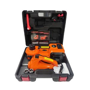 Pantalla LCD de 5 toneladas, Gato de coche eléctrico, luz LED, bomba inflable de elevación de coche portátil, llave de impacto hidráulica para camión de reparación de garaje - Product Image 1