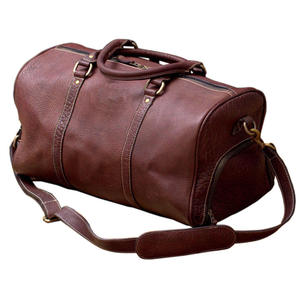 Bolsa de Lona de Cuero de Lujo OEM, Diseño Personalizado, Cosido a Mano, Bolsa de Viaje, Gimnasio, Gran Capacidad, Bolsa Deportiva de Cuero Genuino - Product Image 5