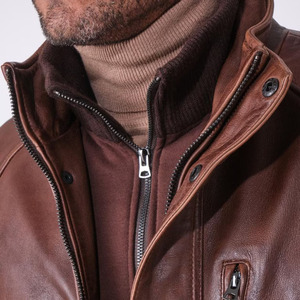 Chaqueta de Cuero Impermeable para Hombre, Marca Comfortex International, Estilo Moderno y Ajustado, la Más Vendida - Product Image 6