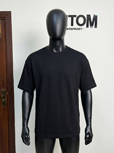 Camiseta de Hip Hop para Hombre, 100% Algodón, Lona Gruesa de 180g, Corte Regular, Personalizable con Logotipo DTG, Cuello Redondo, Transpirable, para Verano - Product Image 2