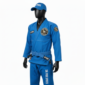 Meilleures ventes – Ensembles d'uniformes BJJ unisexes à faible MOQ avec logo frontal, équipement d'entraînement OEM, uniforme BJJ léger pour arts martiaux - Product Image 5
