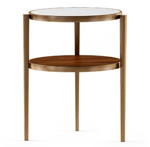 Modern Double Top End <b>Table</b> Round Side <b>Table</b> <b>Table</b> for Living Room Hotel Cafe Use - Product Image 2