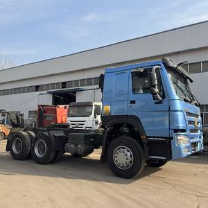 Camion tracteur poids lourd bleu 6x4, tête motrice, moteur diesel, véhicule de transport logistique commercial, modèle conduite à gauche - Product Image 6