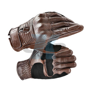 Nouveaux gants de moto design, en cuir véritable, tissu respirant et doux. - Product Image 6