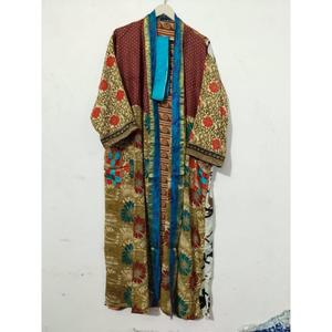 ชุดกิโมโนผู้หญิงแบบใหม่สไตล์วินเทจ ผ้าไหมสั่งทำพิเศษ ชุดคลุมสำหรับเพื่อนเจ้าสาว ชุดนอนผ้าไหม ชุดคลุมชายหาด กิโมโนยาวพร้อมเข็มขัด - Product Image 2