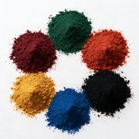 Pigment d'oxyde de fer synthétique inorganique résistant aux intempéries, rouge, jaune, noir, poudre 1 kg pour peinture murale extérieure, architecture