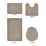 Juego de Alfombras de Baño de 4 Piezas Color Taupe, Ultra Suaves, Antideslizantes, con Alfombra para el Contorno del Inodoro y Cubierta para la Tapa - Product Image 2
