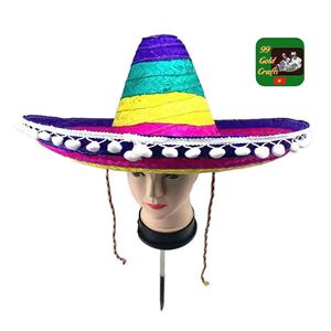 Chapeau de paille vietnamien de haute qualité, sombrero mexicain, fabrication en usine, tendance, fibres organiques, cadeaux souvenirs pas chers - Product Image 5