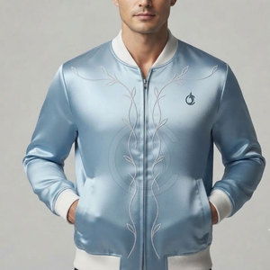 Veste maçonnique d'hiver moderne avec broderie élégante sur le devant, manches longues, coupe confortable, tissu premium, écologique et coupe-vent - Product Image 3