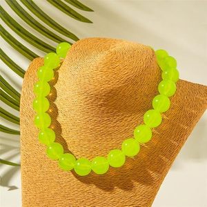 Necklace for Women Blue Green Pink <b>Red</b> <b>Beads</b> Choker Necklaces Acrylic <b>Bead</b> Statement Necklace Trendy Handmade Jewelry - Product Image 3