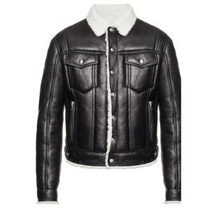 Chaqueta de Piloto con Capucha Estilo Aviador para Hombre, Invierno, Cuero y Lona, Transpirable, Secado Rápido, Personalizable OEM - Product Image 1