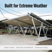 Structure de stationnement solaire photovoltaïque en aluminium étanche pour 2+ voitures, système domestique 10KW 20KW, haute résistance au vent, CE TUV