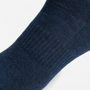 Five <b>Toe</b> Crew <b>Socks</b> Solid Navy Blue Knitted Breathable Casual Adult <b>Socks</b> - Product Image 5
