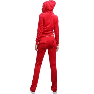 Conjunto Deportivo Morado con Capucha para Mujer, Pantalones Largos de Color Sólido, Casuales, con Bolsillos Laterales, Transpirables, para Otoño - Product Image 4