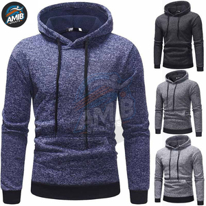 Sudaderas con Capucha para Hombre al por Mayor, Color Personalizado, Tejido Liso Teñido, de Secado Rápido, Transpirable, Mezcla de Poliéster/Algodón, Gran Venta - Product Image 3
