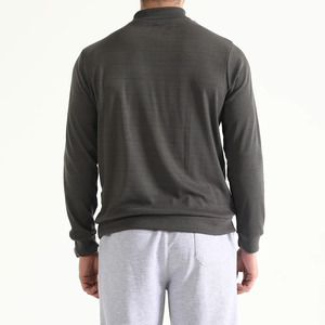 Pull en tricot à col roulé uni pour homme, manches longues, décontracté, pour l'automne - Product Image 2
