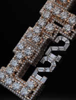 Pendentifs de mariage/fiançailles en or jaune 10 carats, diamants taillés, style vintage IGI/juvelerie de laboratoire, unisexe, pour bijoux hip-hop et rap